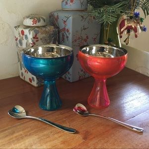 Alessi Big Love ice cream bowls with spoons